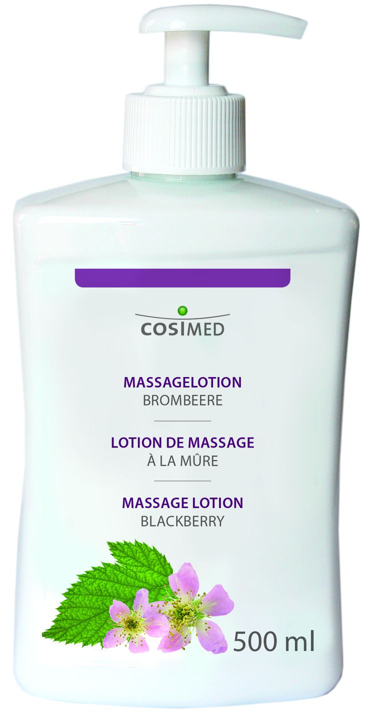 Cosimed Massagelotion Brombeere 500 ml Flasche mit Spender