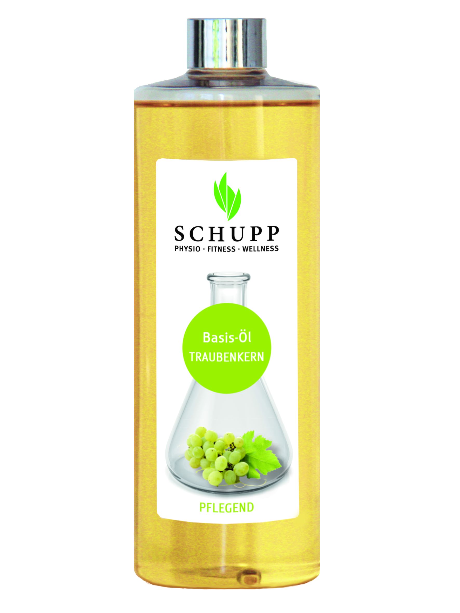 Schupp Basis-Öl Traubenkern 500 ml – Basisöl für Massage & Pflege Schupp Basis-Öl Traubenkern 500 ml, neutrales Trägeröl, gut mischbar mit Duftölen