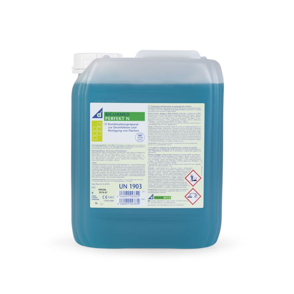 Biguamed Flächendesinfektion – Flächendesinfektionsmittel für Praxen Biguamed Flächendesinfektion, wirksames Mittel zur Flächendesinfektion