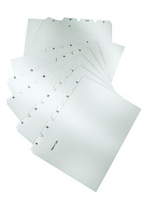 V724 Zubehör Tischkarteikartentrog - Register A - Z, 25-teilig