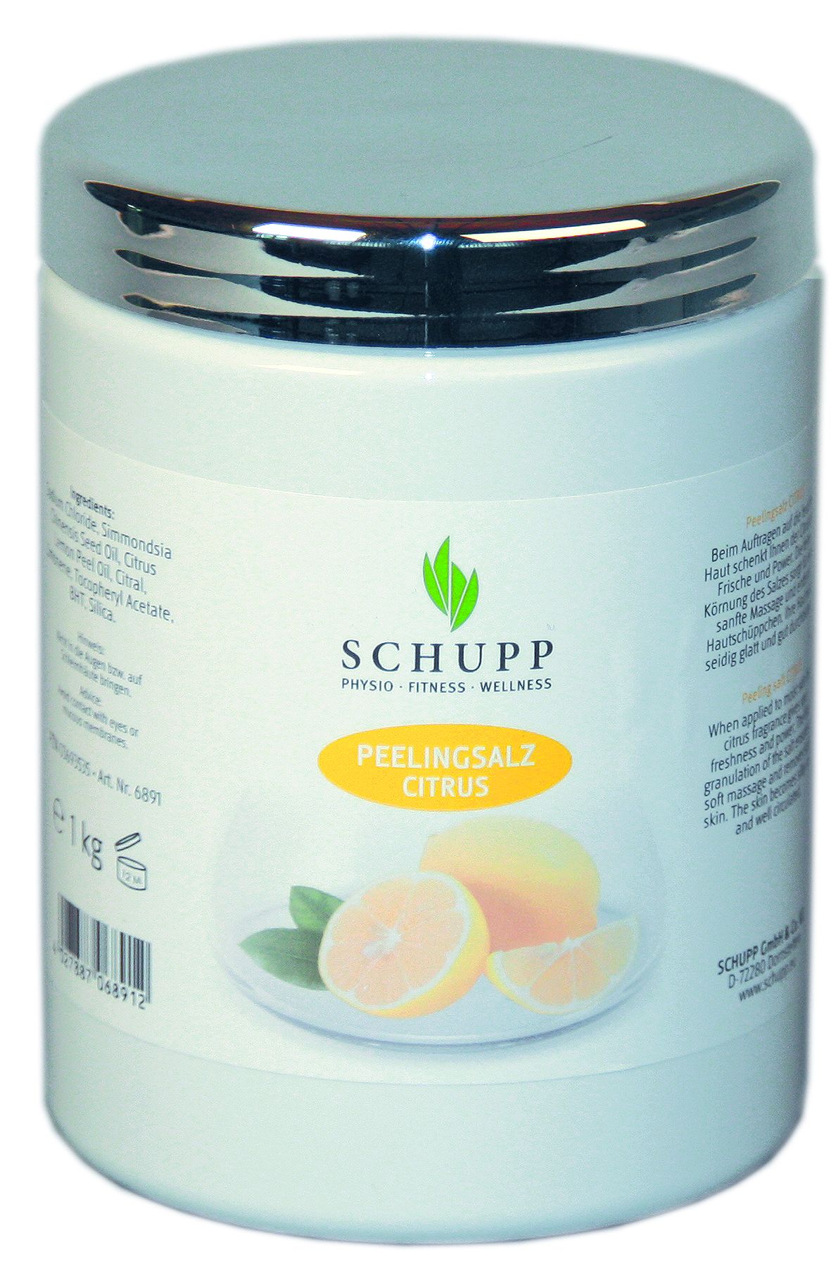 Schupp Peelingsalz Citrus, wohltuender Badezusatz für Hautpflege und Entspannung