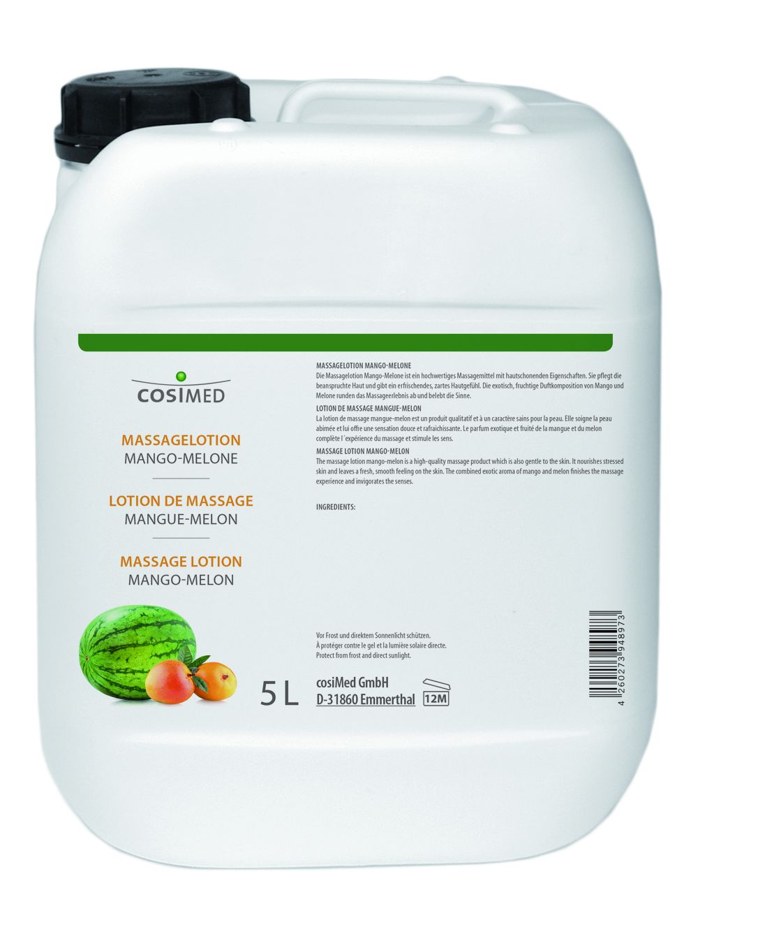 Cosimed Massagelotion Mango-Melone 5000 ml Kanister
