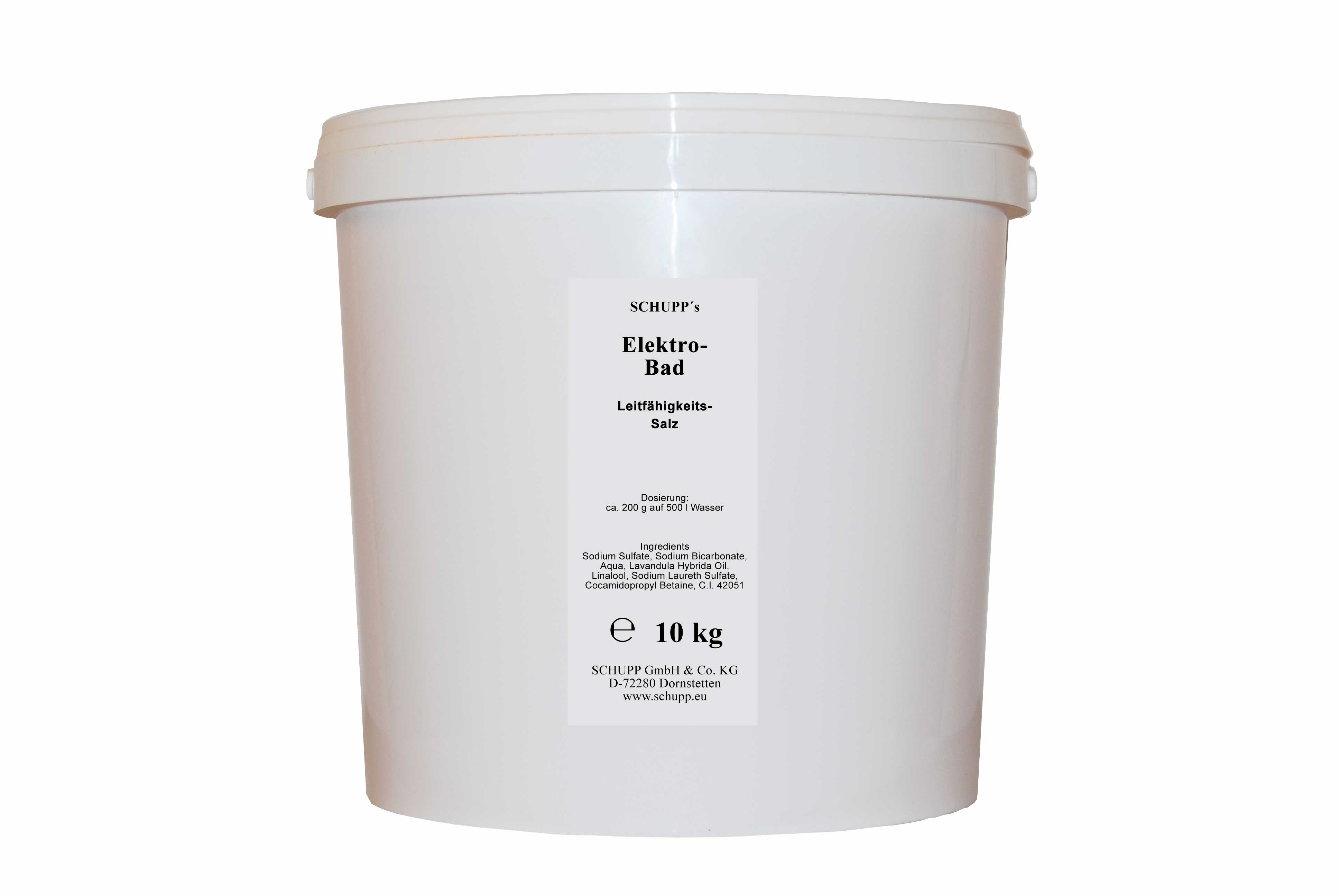 Schupp Elektro-Badesalz 10 kg Eimer, wohltuender Badezusatz für Hautpflege und Entspannung
