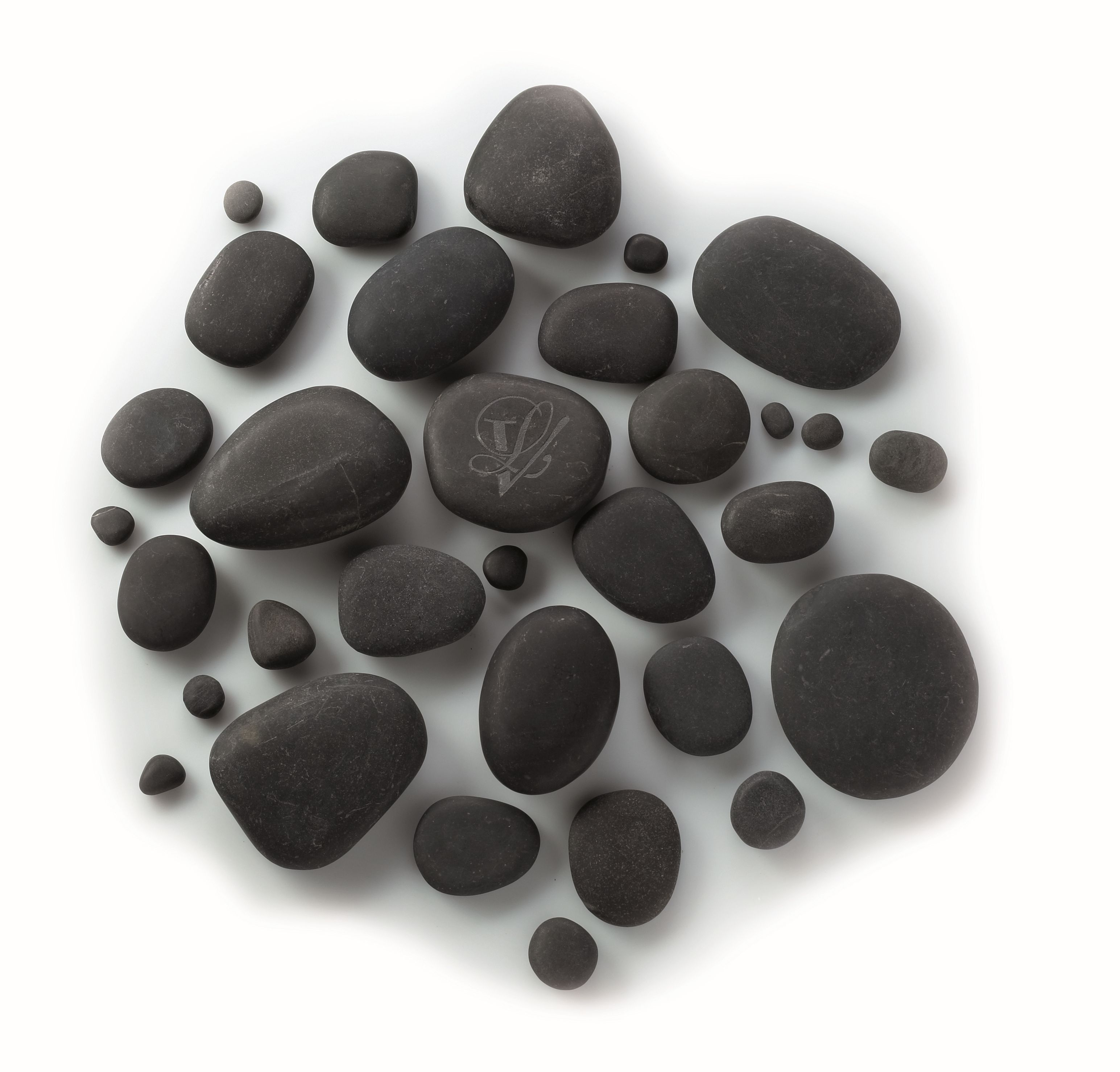 Hot-Stone Einsteiger-Set, 34 Steine, Wellnessartikel für Entspannung und Wärme