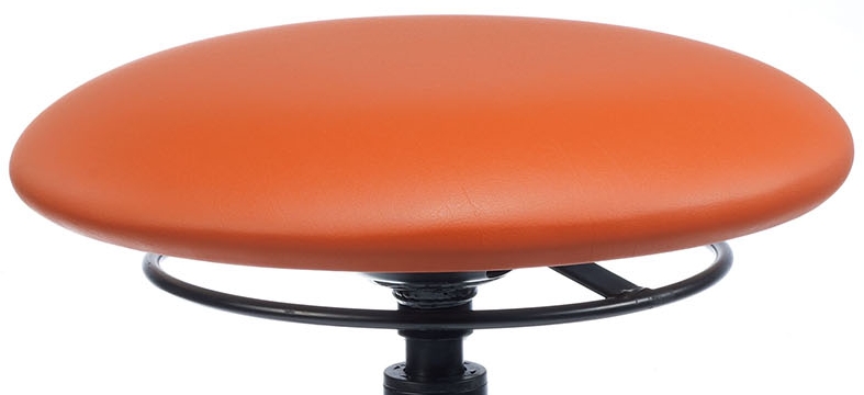 Drehrollhocker - Runder Sitz mit Ringauslösung