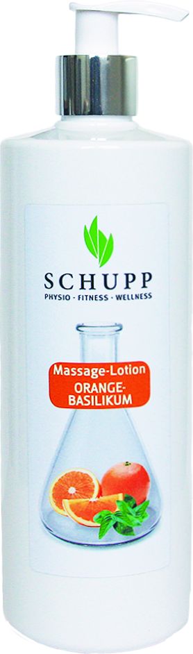 Schupp Massagelotion Orange-Basilikum 500 ml Flasche mit Spender