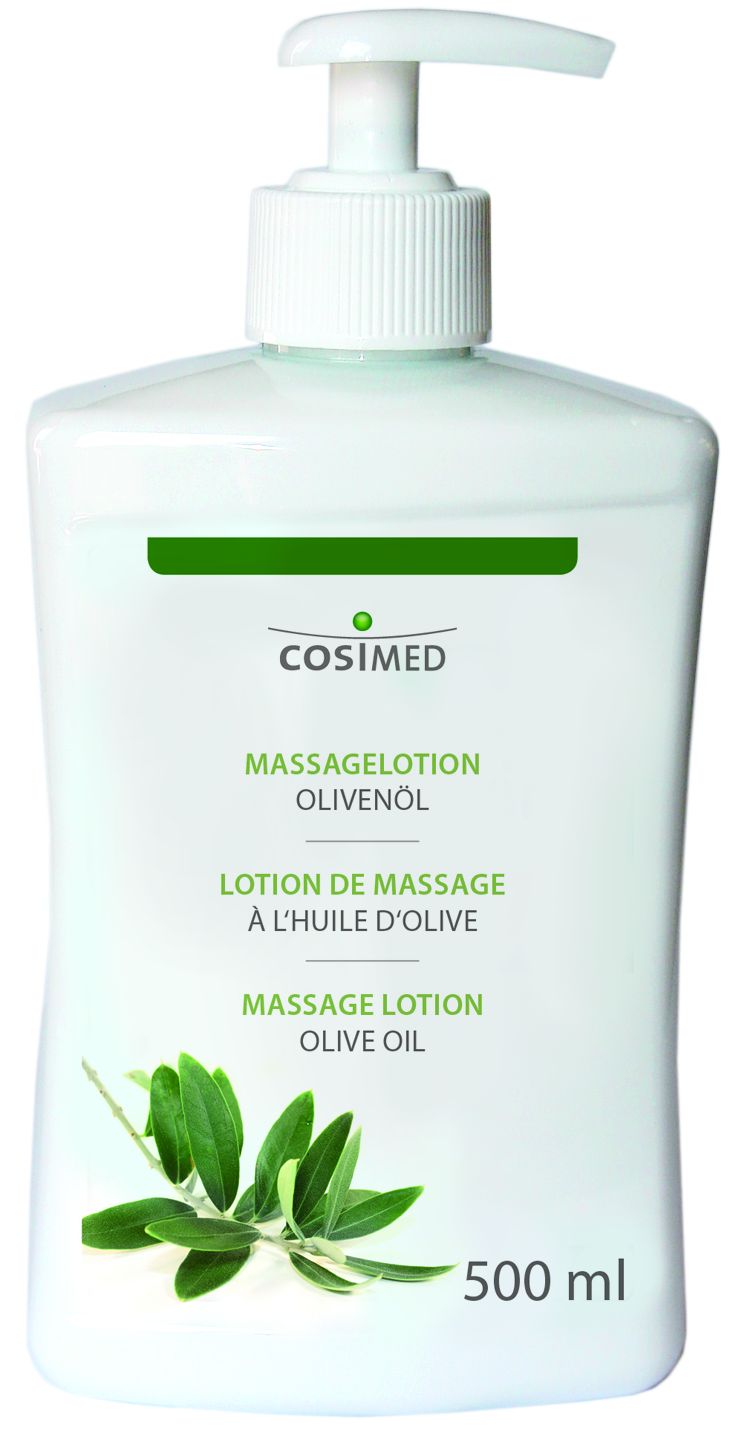 Cosimed Massagelotion Olive 500 ml Flasche mit Spender