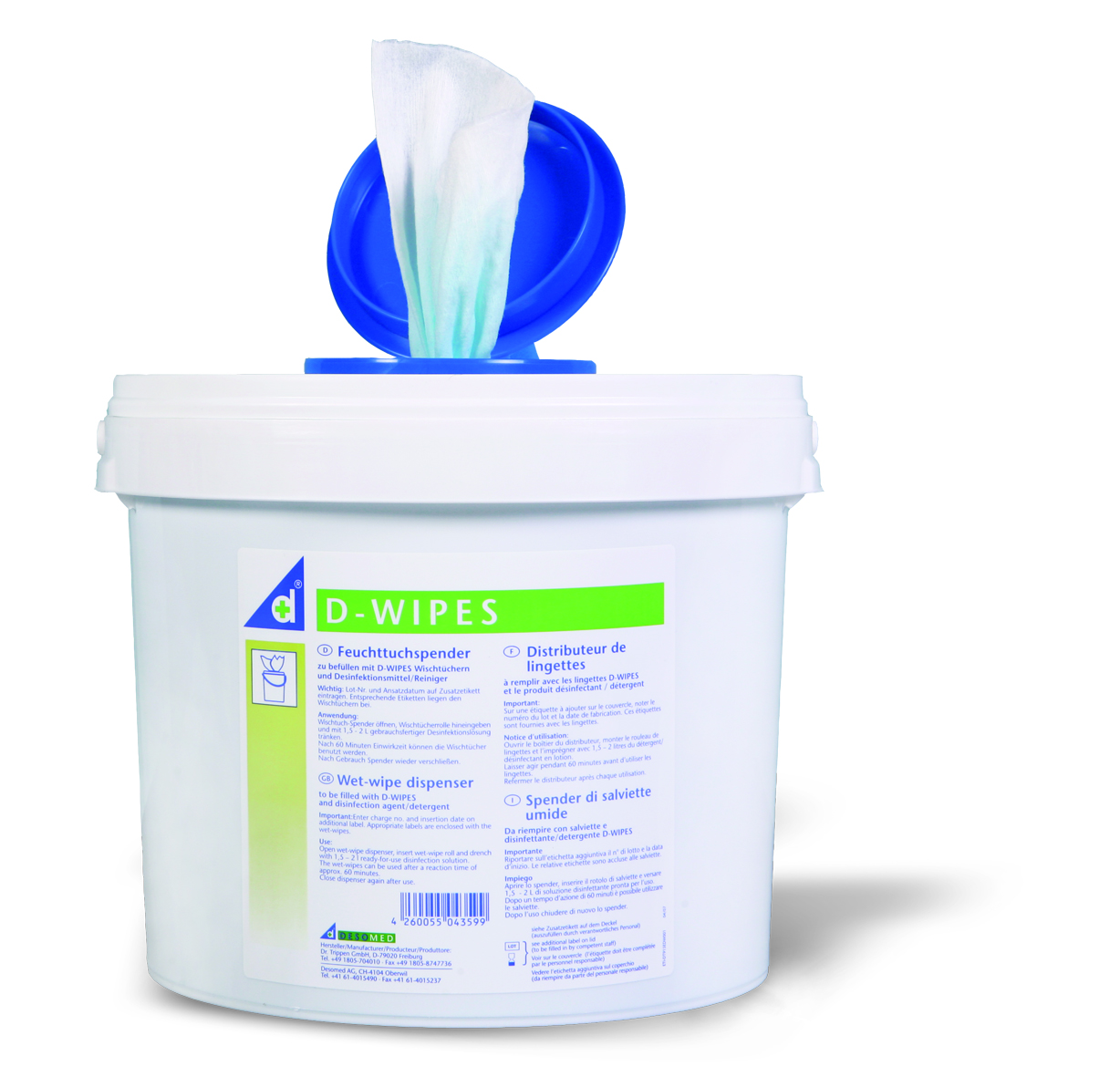 D-Wipes Flächendesinfektion Eimer leer – Flächendesinfektionsmittel für Praxen D-Wipes Flächendesinfektion Eimer leer, wirksames Mittel zur Flächendesinfektion