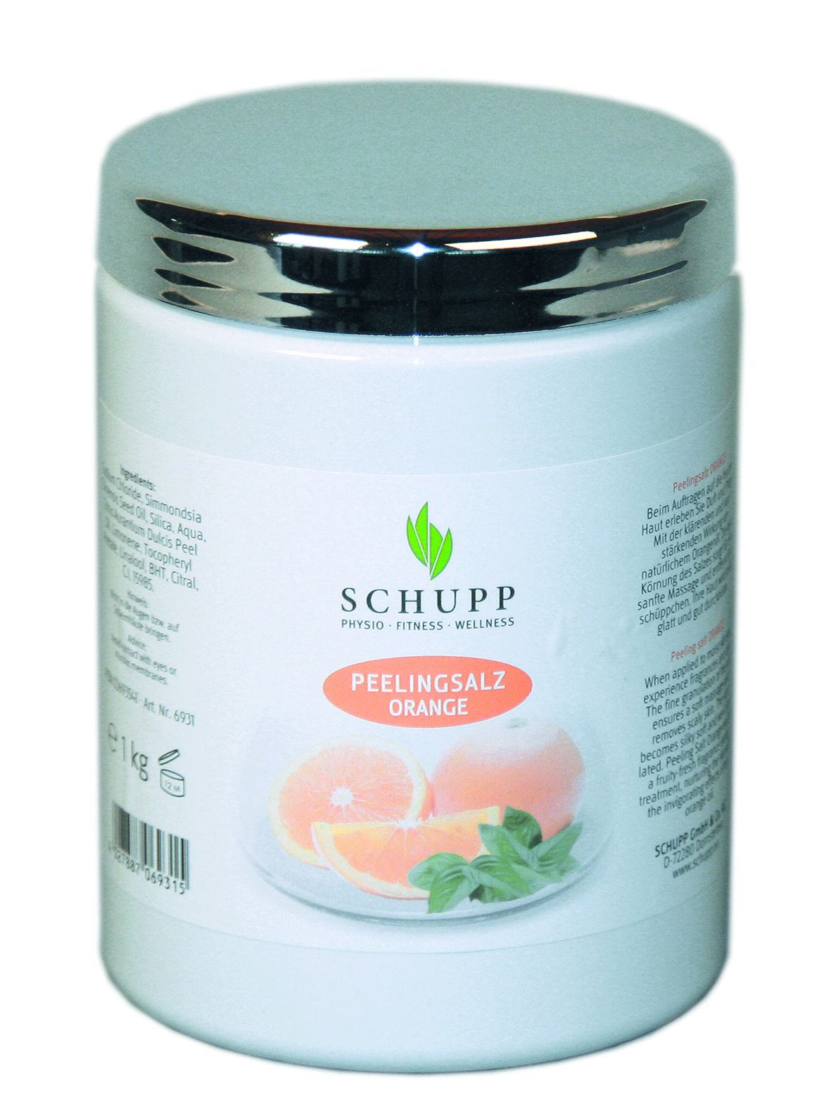 Schupp Peelingsalz Orange, wohltuender Badezusatz für Hautpflege und Entspannung