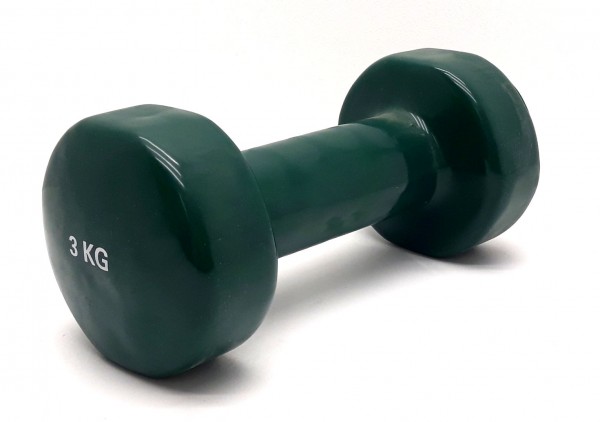 Gymnastikhantel - 3 kg, grün